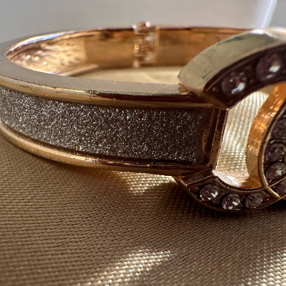 Chic Gold and Silver Crystal Bracelet - Picture 3 of 9